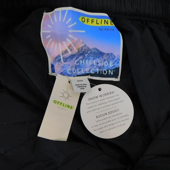 Offline by Aerie Women's Black Water-Resistant Snow Pants Size Small New - Picture 10 of 12